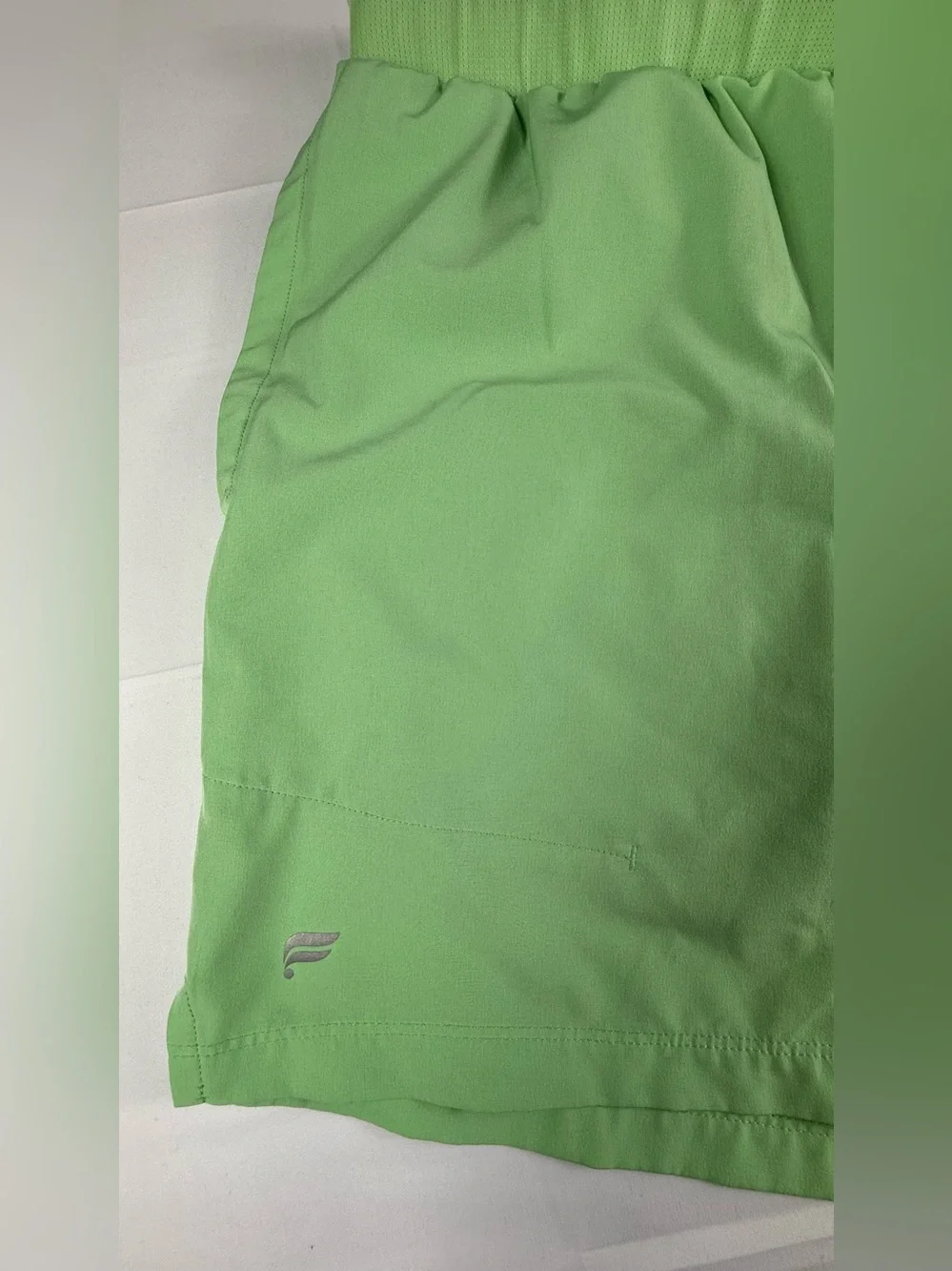Fabletics Bright Blue Shorts with Lime Drawstring